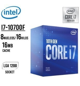 PROCESADOR INTEL CORE I7-10700F, 2.90 GHZ, 16 MB CACHÉ L3, LGA1200