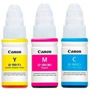 TINTA CANON 190 CYAN, MAGENTA, YELLOW |  190C, 190M, 190Y