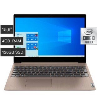 LAPTOP LENOVO IDEAPAD 3 15.6" INTEL CORE I3 1005G1 4GB 128GB | 81WE0016US DORADA